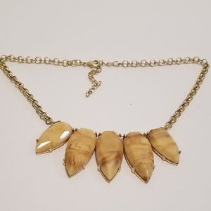 Marbled Tan Statement Necklace